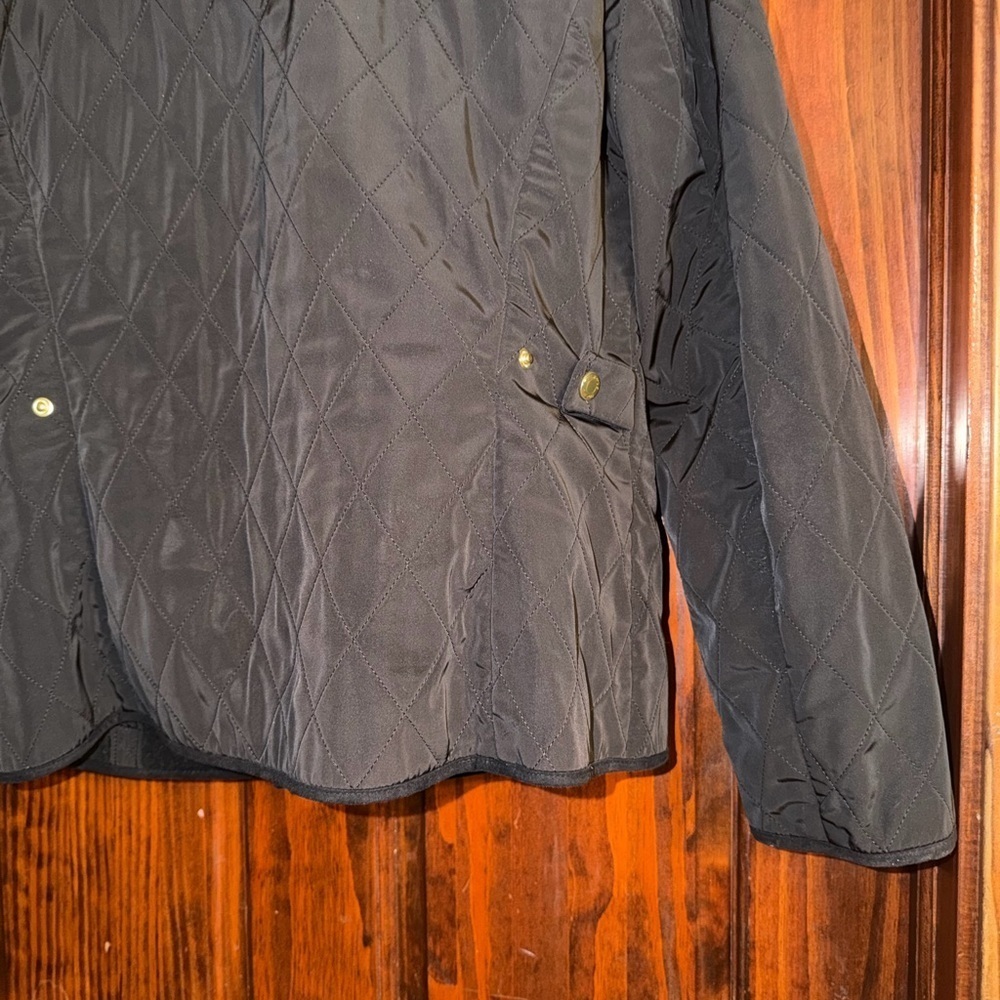 Talbots Women's Black Quilted Field Jacket - Picture 7 of 7